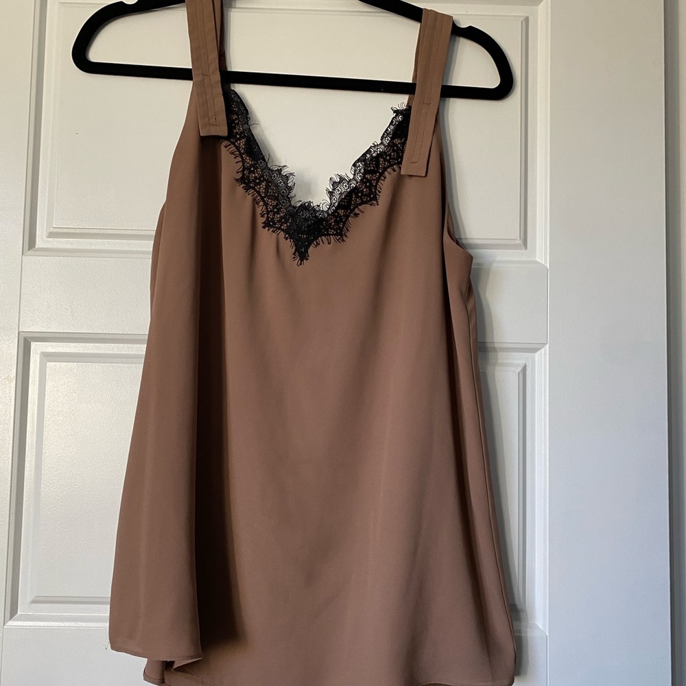 Aritzia Babaton Mauve-beige Sleeveless Blouse